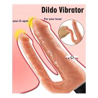 Erofoni 00485 İkili Çatal 18 ve 14 CM Çift Taraflı Titreşimli Ultra Süper Realistik Vibratör Penis