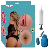 Erofoni 0240 Realistik Vajina ve Anüslü Titreşimli 3 İşlevli Süper Şişme Bebek Kadın Manken