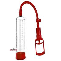 Erofoni 110828-RED Kaliteli Dayanıklı Mekanizma 20 CM Tetikli Kırmızı Penis Vakum Pompası