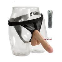Erofoni 1210 Ultra Realistik 21 CM Belden Bağlamalı Protez Takma Titreşimli Realistik Vibratör Penis