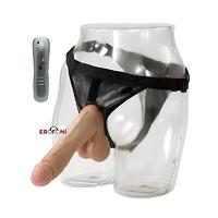 Erofoni 1210 Ultra Realistik 21 CM Belden Bağlamalı Protez Takma Titreşimli Realistik Vibratör Penis