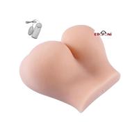 Erofoni LS-008 Süper Realistik 2 İşlevli 20 CM Titreşimli Kadın Kalçası Suni Vajina Anüs Mastürbatör 