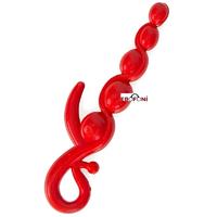Erofoni 408-RED 22 CM Kırmızı Sıralı Anal ve Vajinal Zevk Topu Anal Plug Açıcı Gevşetici