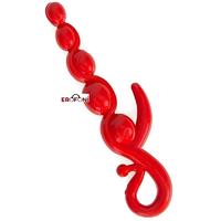 Erofoni 408-RED 22 CM Kırmızı Sıralı Anal ve Vajinal Zevk Topu Anal Plug Açıcı Gevşetici