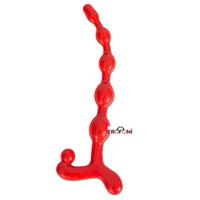 Erofoni 407-RED 23 CM Kırmızı Sıralı Anal ve Vajinal Zevk Topu Anal Plug Açıcı