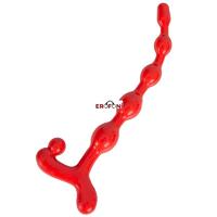 Erofoni 407-RED 23 CM Kırmızı Sıralı Anal ve Vajinal Zevk Topu Anal Plug Açıcı