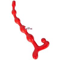 Erofoni 407-RED 23 CM Kırmızı Sıralı Anal ve Vajinal Zevk Topu Anal Plug Açıcı