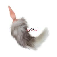 Erofoni 403-SKIN Uzun 40 CM Kuyruklu Tüylü 12 CM Anal Açıcı Gevşetici Realistik Plug