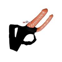 Erofoni 606 Çift Taraflı Belden Bağlamalı 18 CM İkili Çatal Dildo Strapon Takma Penis