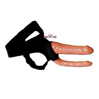 Erofoni 606 Çift Taraflı Belden Bağlamalı 18 CM İkili Çatal Dildo Strapon Takma Penis