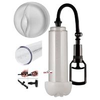 Erofoni A-2-2190 Süper Penis Pump 20 CM Realistik Vajina Girişli Süper Vakum Penis Pompası