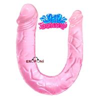 Erofoni B1122 Jel Dokulu 30 CM Çift Taraflı Vajinal Anal Kullanım Realistik Dildo Penis
