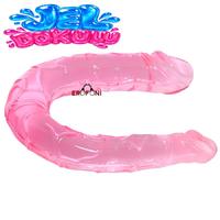 Erofoni B1122 Jel Dokulu 30 CM Çift Taraflı Vajinal Anal Kullanım Realistik Dildo Penis