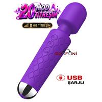 Erofoni BDM1137 Usb Şarjlı Medikal Silikon 20 Mod Titreşim ve 8 Fonksiyon Hız Teknolojik Erotik Masaj Vibratörü
