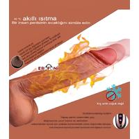 Erofoni BDM1586 Usb Şarjlı Otomatik İleri Geri Hareketli Isıtmalı 21 CM Uzaktan Kumandalı Titreşimli Vantuzlu Dildo Vibraör Penis