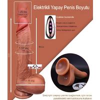 Erofoni BDM1586 Usb Şarjlı Otomatik İleri Geri Hareketli Isıtmalı 21 CM Uzaktan Kumandalı Titreşimli Vantuzlu Dildo Vibraör Penis