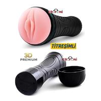 Erofoni BDM21C1 Ultra Süper Realistik 25 CM Titreşimli Fener Tipi Yapay Suni Vajina Mastürbatör