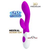 Erofoni BDM4174 Medikal Silikon 30 Mod Titreşimli Çift Motorlu Klitoris Uyarıcılı 20 CM Teknolojik Vibratör