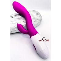 Erofoni BDM4174 Medikal Silikon 30 Mod Titreşimli Çift Motorlu Klitoris Uyarıcılı 20 CM Teknolojik Vibratör