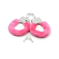 Erofoni C-9248P Pembe Peluşlu Metal Fetiş El Kelepçesi