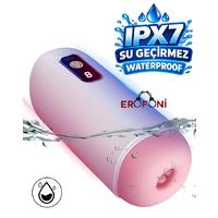 Erofoni C-WYSM70 Emiş Modlu İnleme Sesli Usb Şarjlı Otomatik Akıllı 8 Mod Titreşimli 18 CM Yapay Suni Vajina Mastürbatör