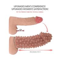 Erofoni ES-010 Ultra Soft Yumuşak Dokulu 15 CM Lüks Realistik Penis Kılıfı﻿﻿