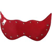 Erofoni Fetish Gözü Kapalı Kırmızı Deri Maske