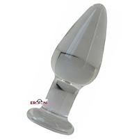 Erofoni LS-N06 Komple Kaliteli Kalın Cam Yapı 10 cm Anal Açıcı Alıştırıcı Gevşetici Tıkaç Plug