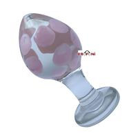 Erofoni LS-573-G Komple Yuvarlak Kaliteli Kalın Cam Yapı 9 Cm Şeffaf Anal Alıştırıcı Gevşetici Plug
