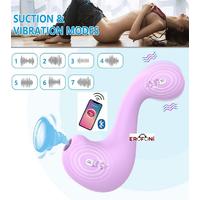 Erofoni LS-0156-LİLA-APP Telefon Uyumlu Usb Şarjlı Klitoris Emici App Uygulamalı Titreşimli Su Geçirmez Teknolojik Vibratör