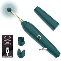 Erofoni LS-0007-GREEN Usb Şarjlı Green 18 CM Ultra Güçlü 10 Mod Titreşimli 3 Başlıklı Teknolojik Medikal Silikon Vibratör