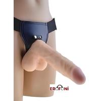 Erofoni LS-001-K605 Ultra Süper Realistik 21 CM Belden Bağlamalı Deri Kemerli Dildo Strapon Takma Penis