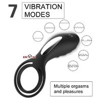 Erofoni LS-0057-SİYAH Uzaktan Kumandalı Usb Şarjlı Su Geçirmez Titreşimli Teknolojik Wireless Penis Halkası