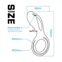 Erofoni LS-0057-SİYAH Uzaktan Kumandalı Usb Şarjlı Su Geçirmez Titreşimli Teknolojik Wireless Penis Halkası