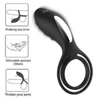 Erofoni LS-0068-SİYAH Uzaktan Kumandalı Usb Şarjlı Su Geçirmez Titreşimli Teknolojik Penis Halkası