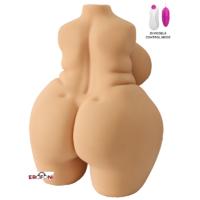 Erofoni LS-00726 Büyük Boy 8 KG Süper Realistik 40 CM Titreşimli 2 İşlevli Yapay Suni Vajina Anüs Kadın Vücut Şişman Torso Manken