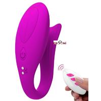 Erofoni LS-0097-MOR Uzaktan Kumandalı Usb Şarjlı Su Geçirmez Çift Motorlu Teknolojik 12 Hız Titreşimli Vibratör