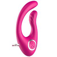 Erofoni LS-0101-B-PEMBE Uzaktan Kumandalı Usb Şarjlı Su Geçirmez Çift Motorlu Teknolojik 12 Hız Titreşimli Vibratör