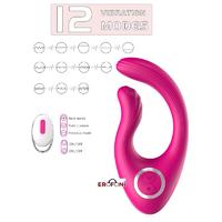 Erofoni LS-0101-B-PEMBE Uzaktan Kumandalı Usb Şarjlı Su Geçirmez Çift Motorlu Teknolojik 12 Hız Titreşimli Vibratör