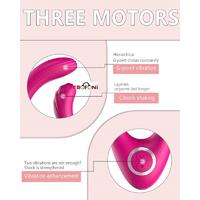 Erofoni LS-0101-B-PEMBE Uzaktan Kumandalı Usb Şarjlı Su Geçirmez Çift Motorlu Teknolojik 12 Hız Titreşimli Vibratör