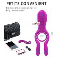 Erofoni LS-0133-MOR Usb Şarjlı Uzaktan Kumandalı Su Geçirmez 12 Adet Süper Teknolojik Titreşimli Penis Halkası