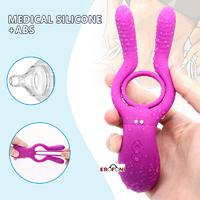 Erofoni LS-0133-MOR Usb Şarjlı Uzaktan Kumandalı Su Geçirmez 12 Adet Süper Teknolojik Titreşimli Penis Halkası