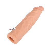 Erofoni LS-013A Ucu 5 Cm Dolgulu 20 CM Süper Realistik Uzatmalı Penis Kılıfı