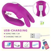 Erofoni LS-0159-MOR-APP Telefon Uyumlu Usb Şarjlı Çift Motorlu Su Geçirmez We Vibe App Uygulamalı Titreşimli Teknolojik Vibratör