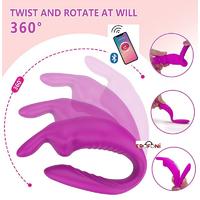Erofoni LS-0159-MOR-APP Telefon Uyumlu Usb Şarjlı Çift Motorlu Su Geçirmez We Vibe App Uygulamalı Titreşimli Teknolojik Vibratör