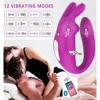 Erofoni LS-0159-MOR-APP Telefon Uyumlu Usb Şarjlı Çift Motorlu Su Geçirmez We Vibe App Uygulamalı Titreşimli Teknolojik Vibratör