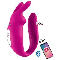 Erofoni LS-0159-PEMBE-APP Telefon Uyumlu Usb Şarjlı Çift Motorlu Su Geçirmez We Vibe App Uygulamalı Titreşimli Teknolojik Vibratör