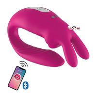Erofoni LS-0159-PEMBE-APP Telefon Uyumlu Usb Şarjlı Çift Motorlu Su Geçirmez We Vibe App Uygulamalı Titreşimli Teknolojik Vibratör