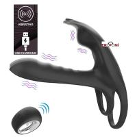 Erofoni LS-0170 Uzaktan Kumandalı Su Geçirmez Çift Motorlu Titreşimli Usb Şarjlı Teknolojik Penis Halkası