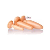 Erofoni LS-042ABC Süper Realistik 3 Adet Farklı Boylarda  Vantuzlu  Anal Gevşetici Alıştırıcı Plug Seti